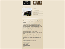 Tablet Screenshot of cozyinn.com